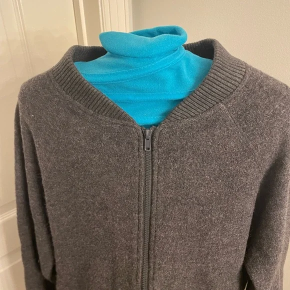 Gray Zip-Up Sweater - Picture 5 of 8